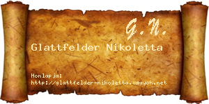 Glattfelder Nikoletta névjegykártya
